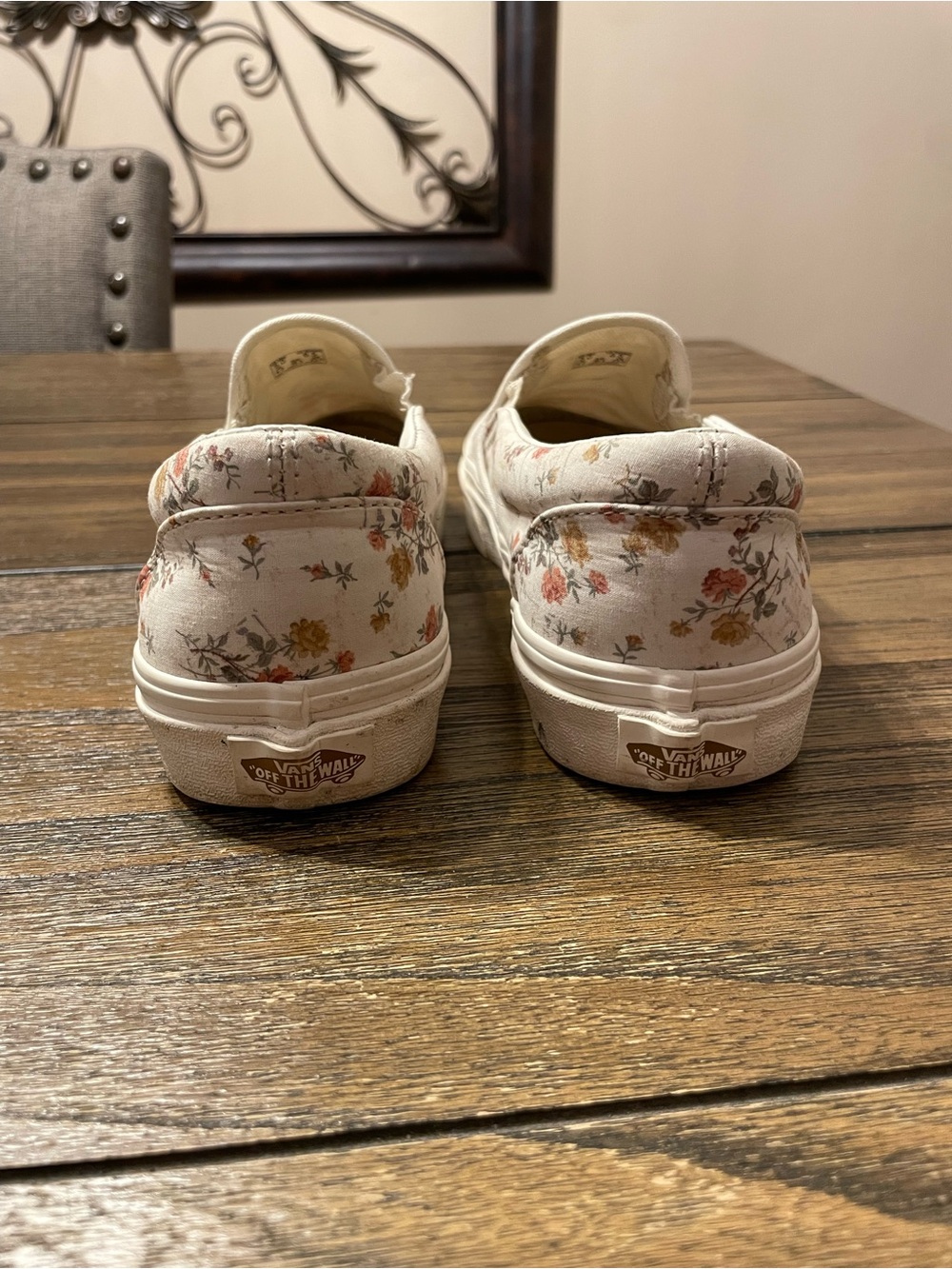 Vans Slip On Vintage Floral Marshmallow Sneaker Women’s 6.5  Ditsy Cottagecore - Picture 5 of 10